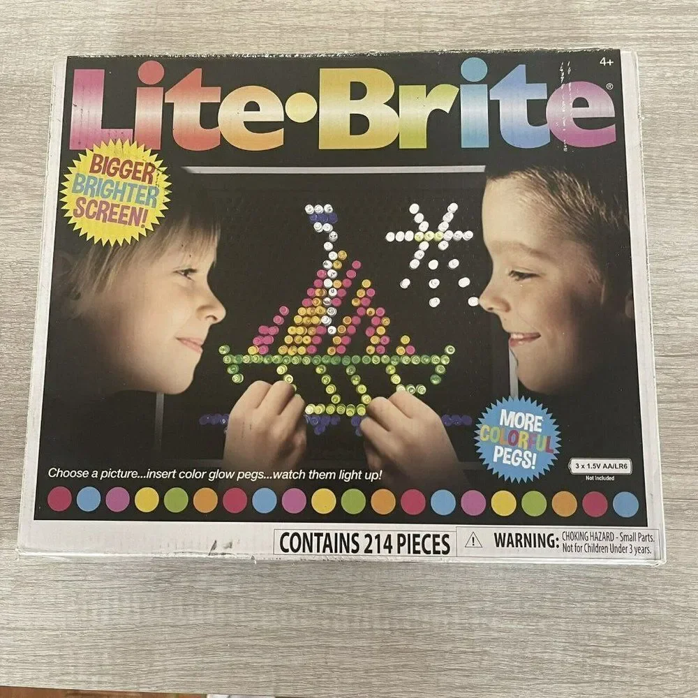 Lite Brite 214 Peg Magic Screen New In Box Retro Style Kids Toy